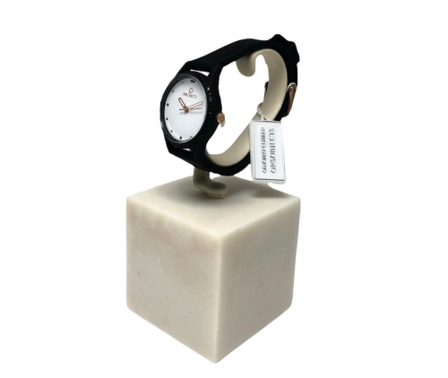 Orologio Donna Nero Quadrante Bianco